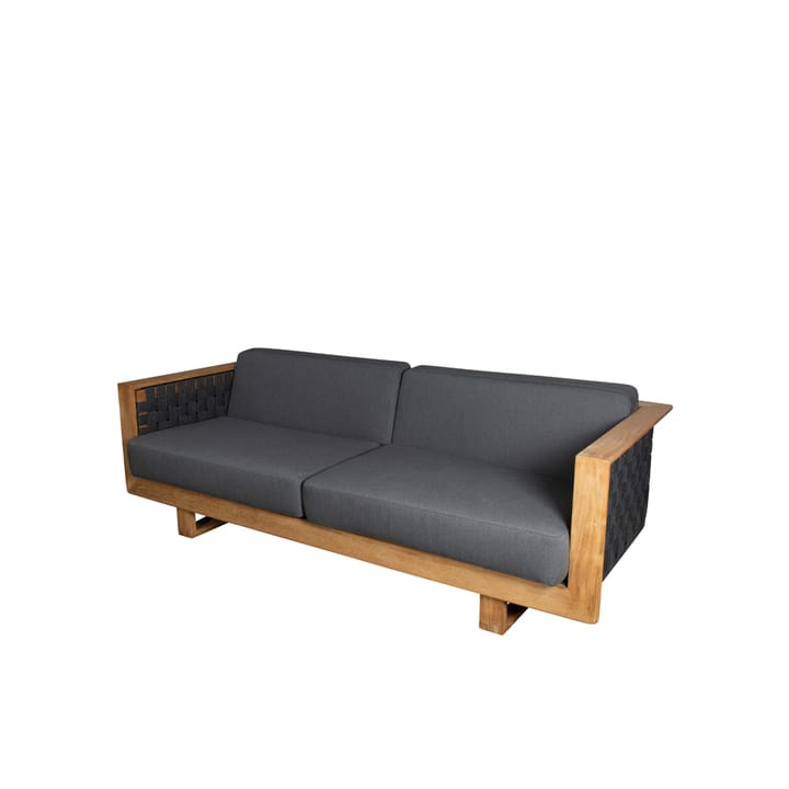 Angle sofa 3-seater - Dark grey, teak - Cane-line