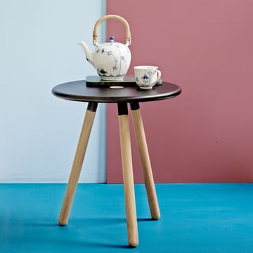 Area table/stool - White, teak legs - Cane-line