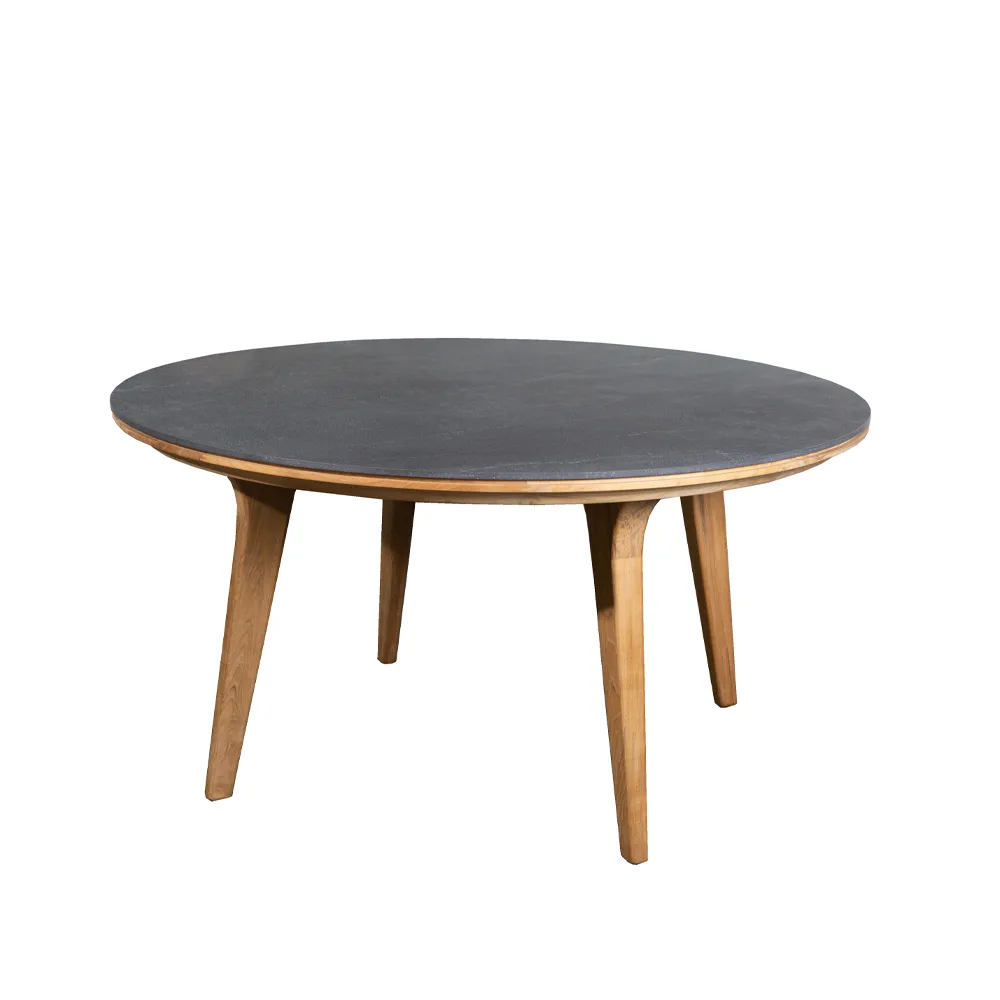 Aspect dining table round, Fossil black-teak Cane-line