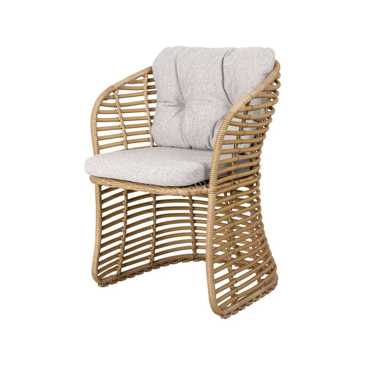 Basket chair with cushion - Cane-Line wove light grey - Cane-line