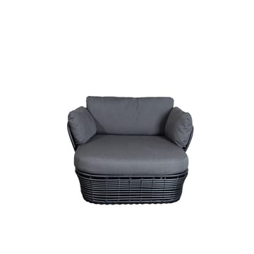 Basket lounge armchair - Graphite grey, incl. grey cushions - Cane-line