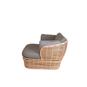 Basket lounge armchair - Natural, incl. taupe cushions - Cane-line