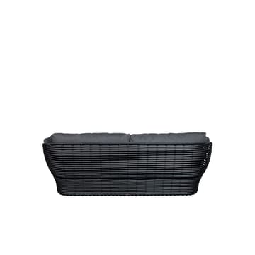 Basket sofa 2-seater - Graphic grey, grey cushions - Cane-line