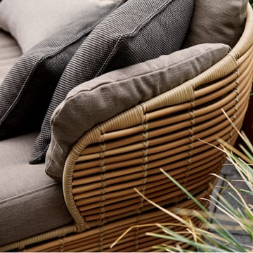 Basket sofa 2-seater - Graphic grey, grey cushions - Cane-line