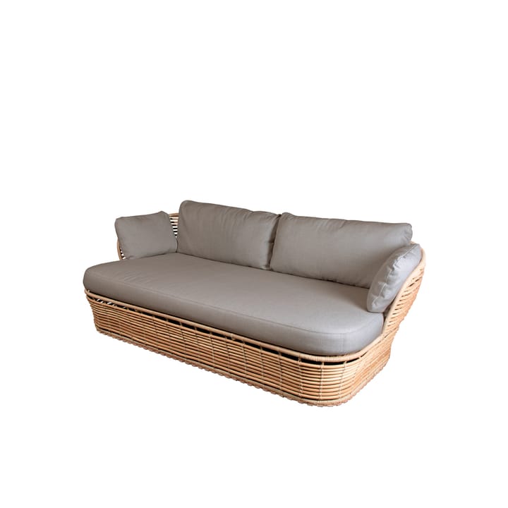 Basket sofa 2-seater - Natural, taupe cushions - Cane-line