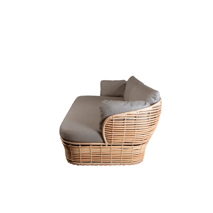 Basket sofa 2-seater - Natural, taupe cushions - Cane-line