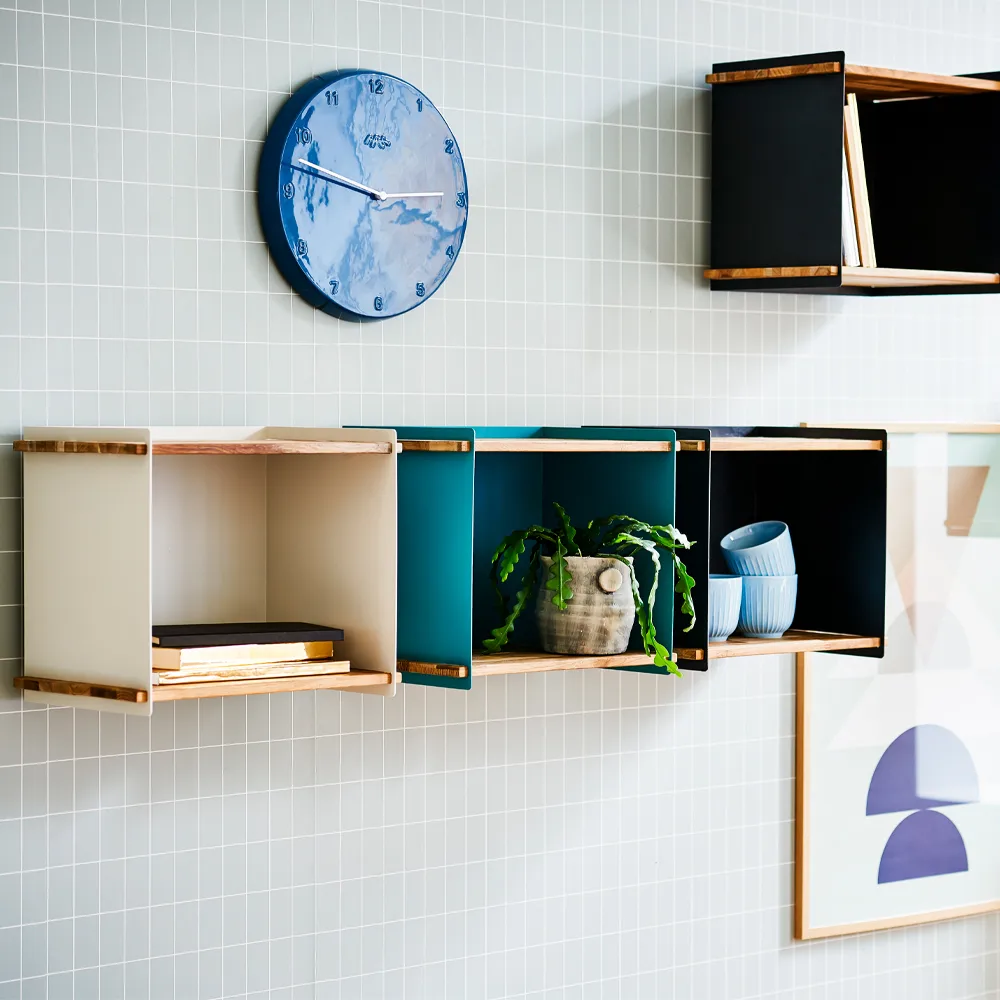 Box Wall Storage, Lava grey, teak Cane-line