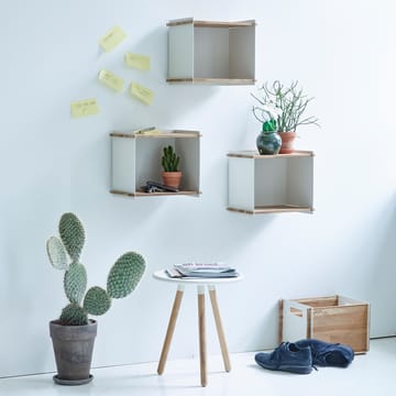 Box Wall Storage - White, teak - Cane-line