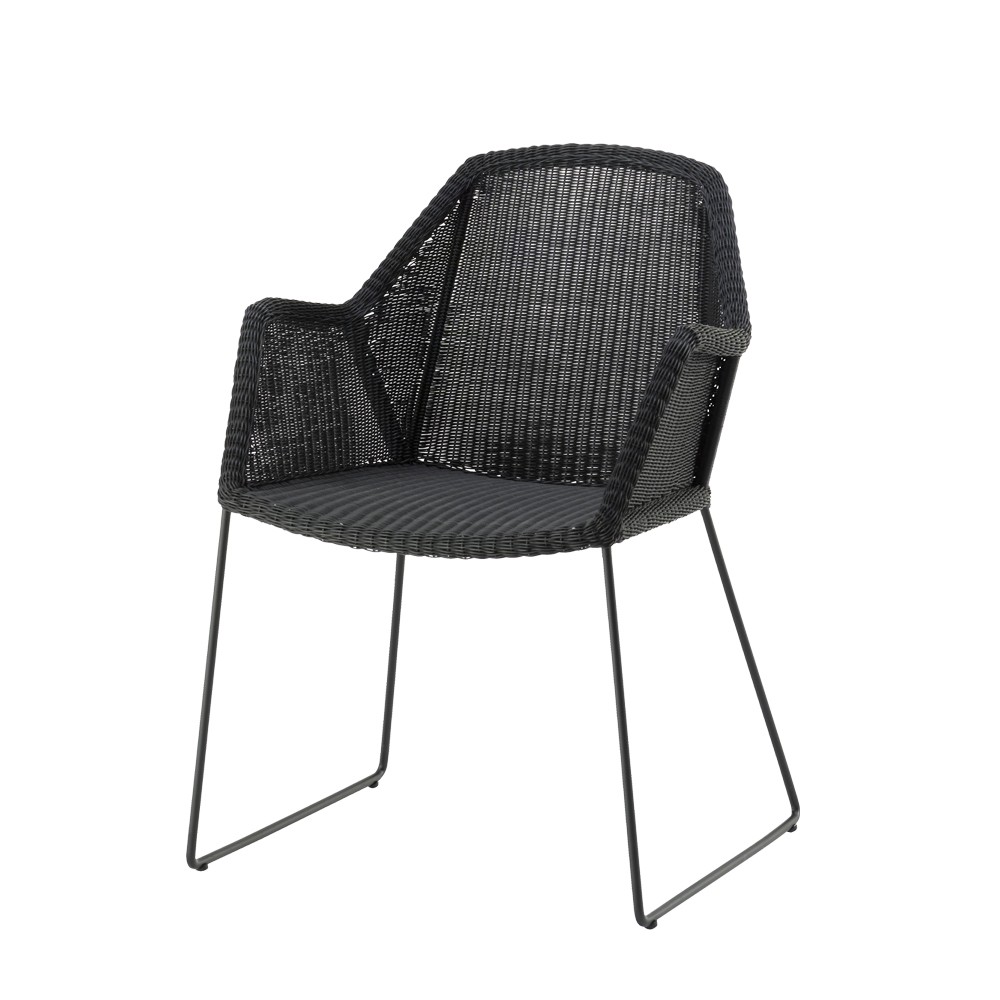 Cane-line Breeze armchair weave Black | Scandinavian Design | Garden chairs | Black