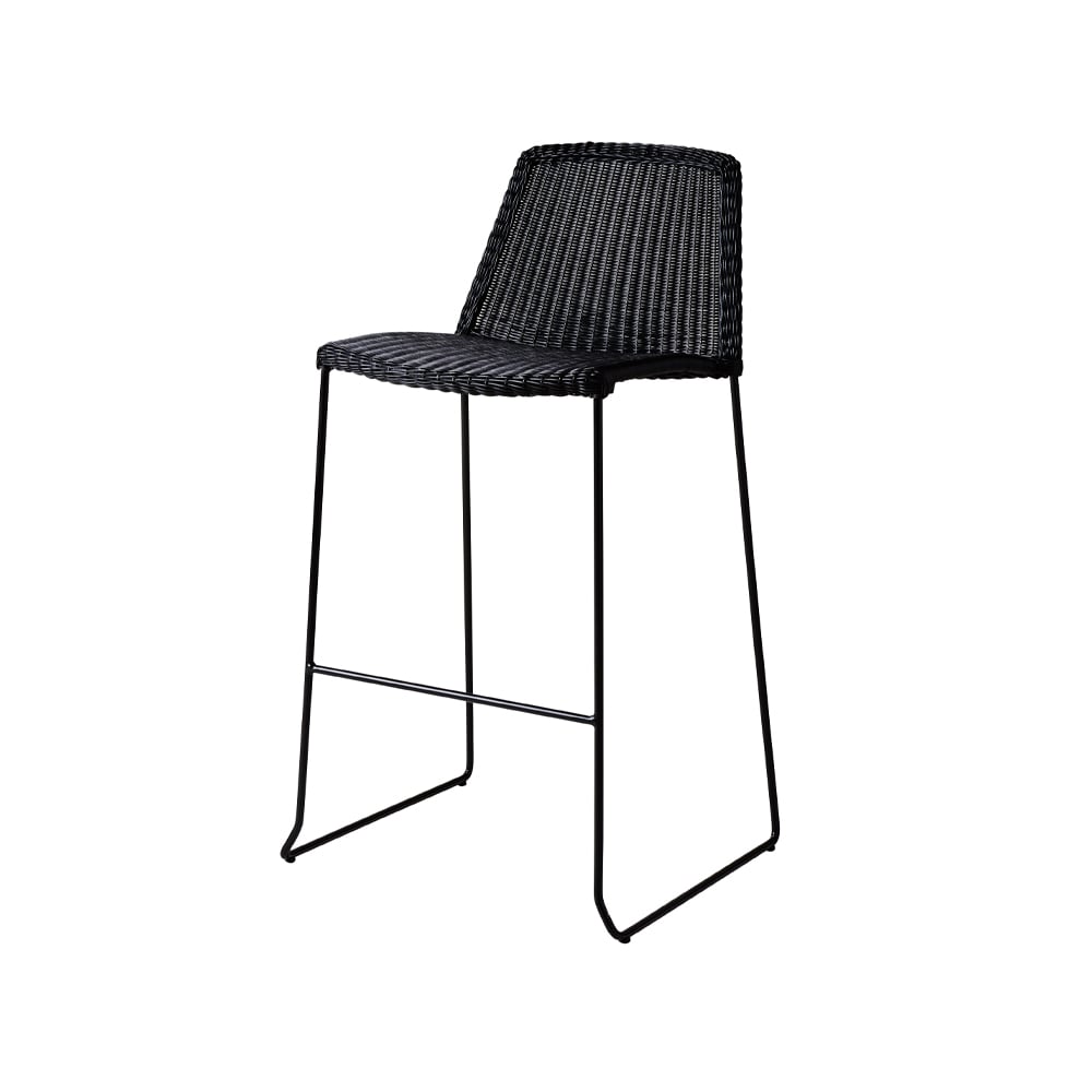 Cane-line Breeze barstool Black | Scandinavian Design | Garden chairs | Black