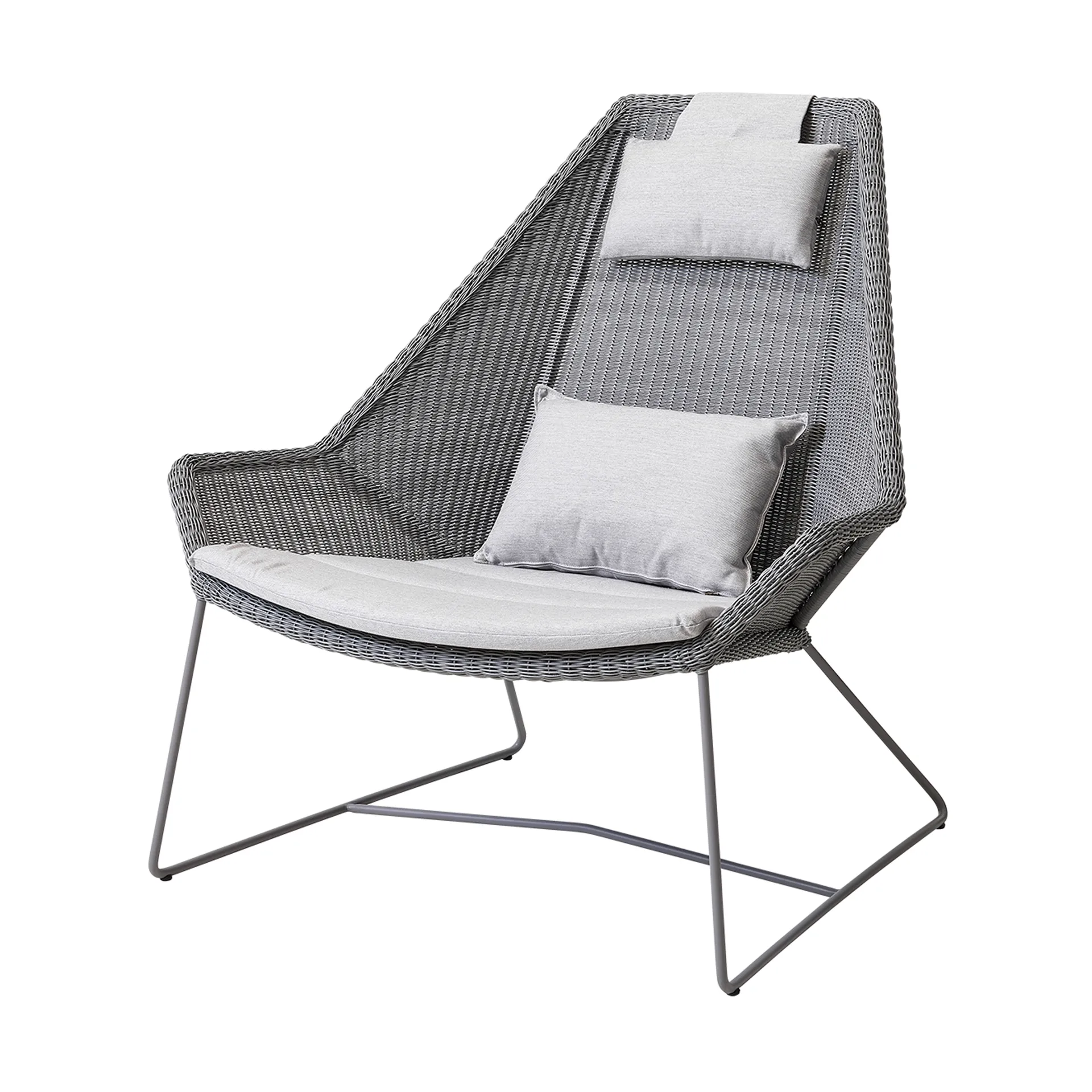 Breeze cushion set lounge armchair high back, Cane-line Natté light grey Cane-line