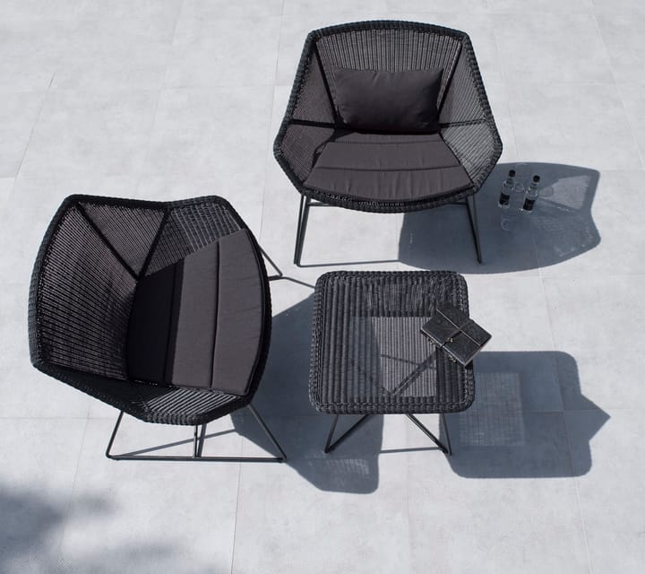 Breeze cushion set lounge chair - Cane-line Natté black - Cane-line