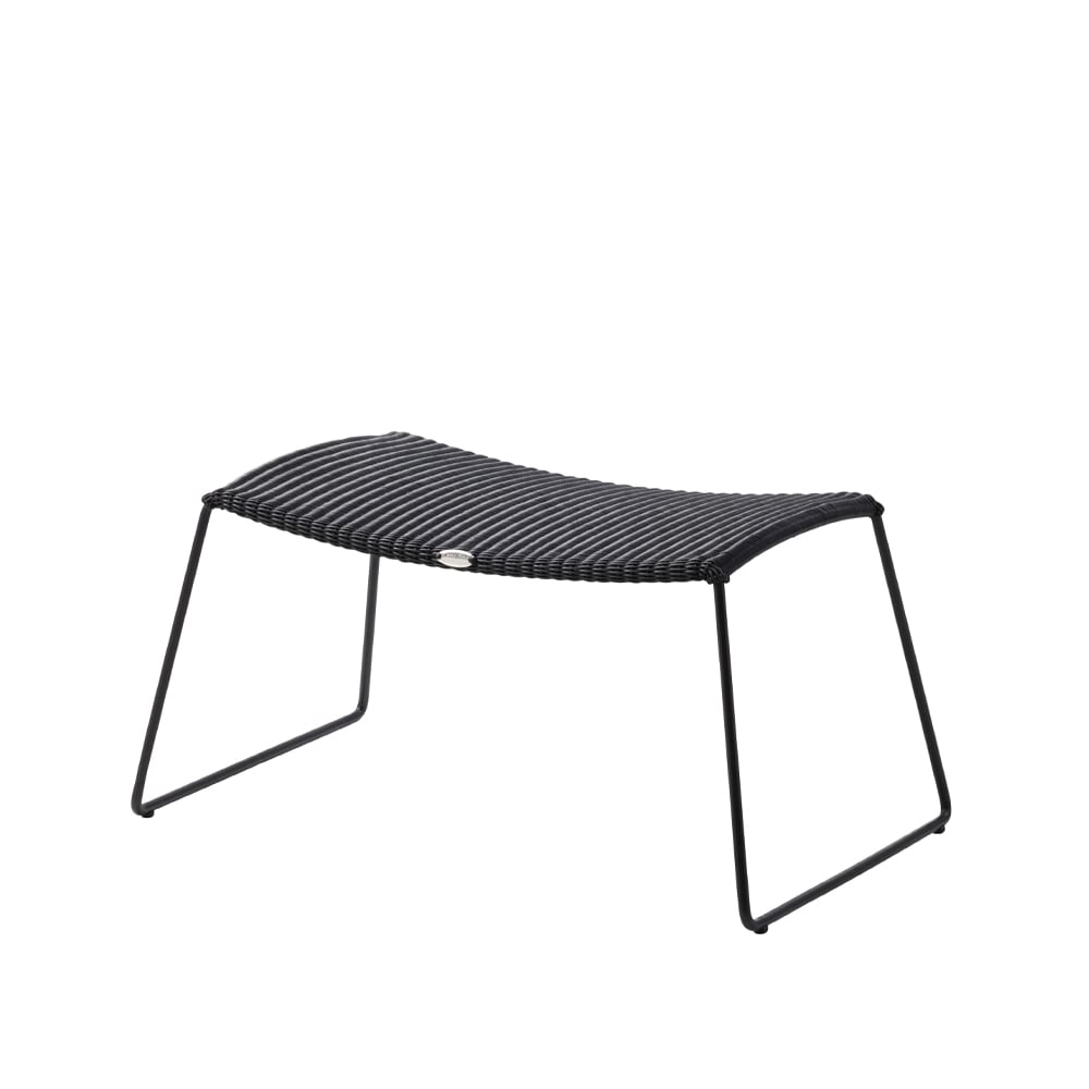 Cane-line Breeze footstool Black | Scandinavian Design | Garden chairs | Black