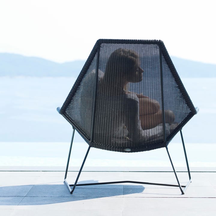 Breeze lounge armchair high back weave - Black - Cane-line