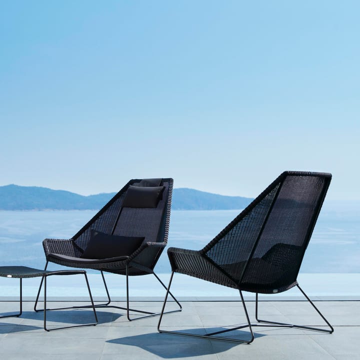 Breeze lounge armchair high back weave - Light grey - Cane-line