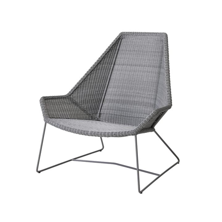 Breeze lounge armchair high back weave - Light grey - Cane-line