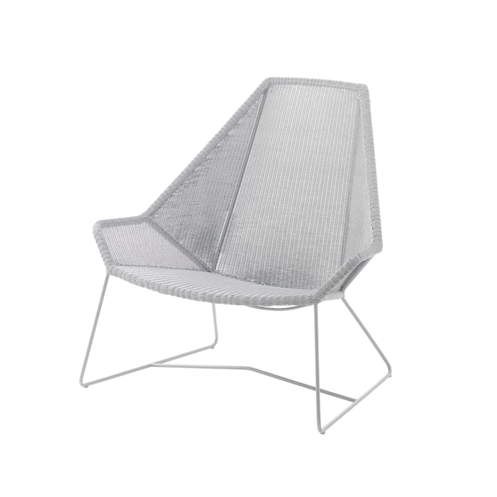 Breeze lounge armchair high back weave - White grey - Cane-line