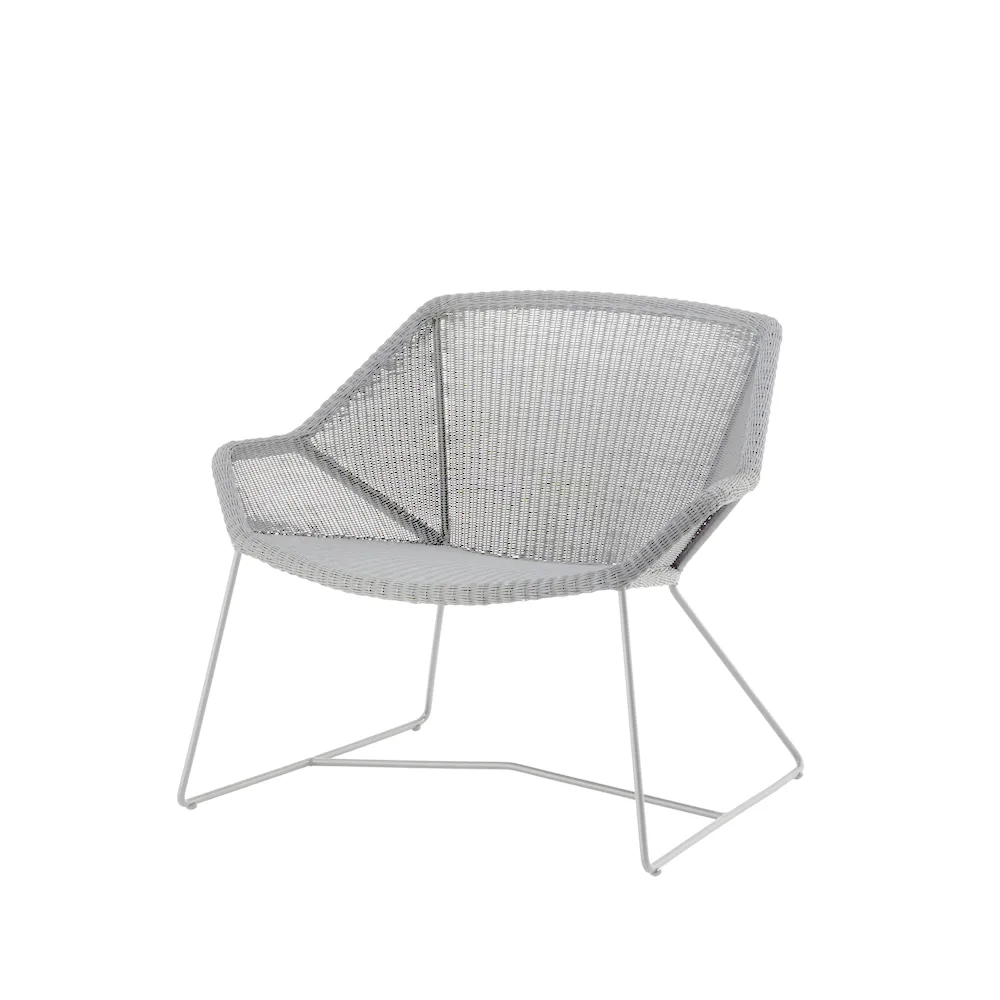 Cane-line Breeze lounge armchair weave White grey | Scandinavian Design | Garden chairs | White