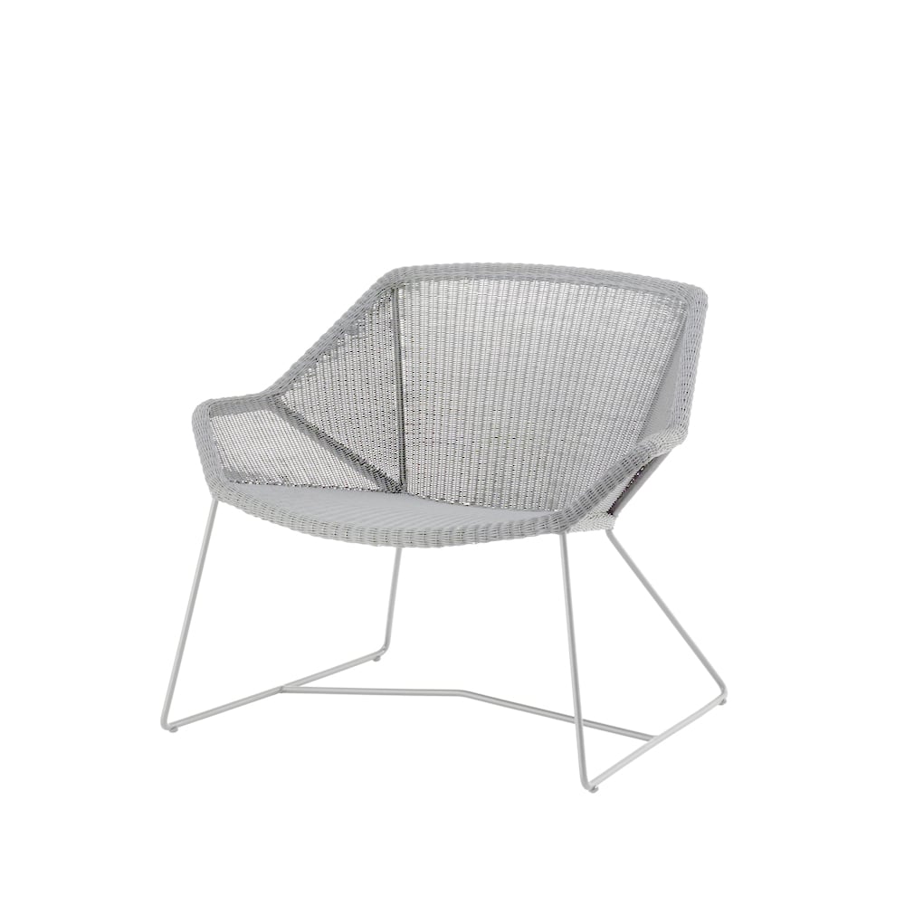 Cane-line Breeze lounge armchair weave White grey | Scandinavian Design | Garden chairs | White