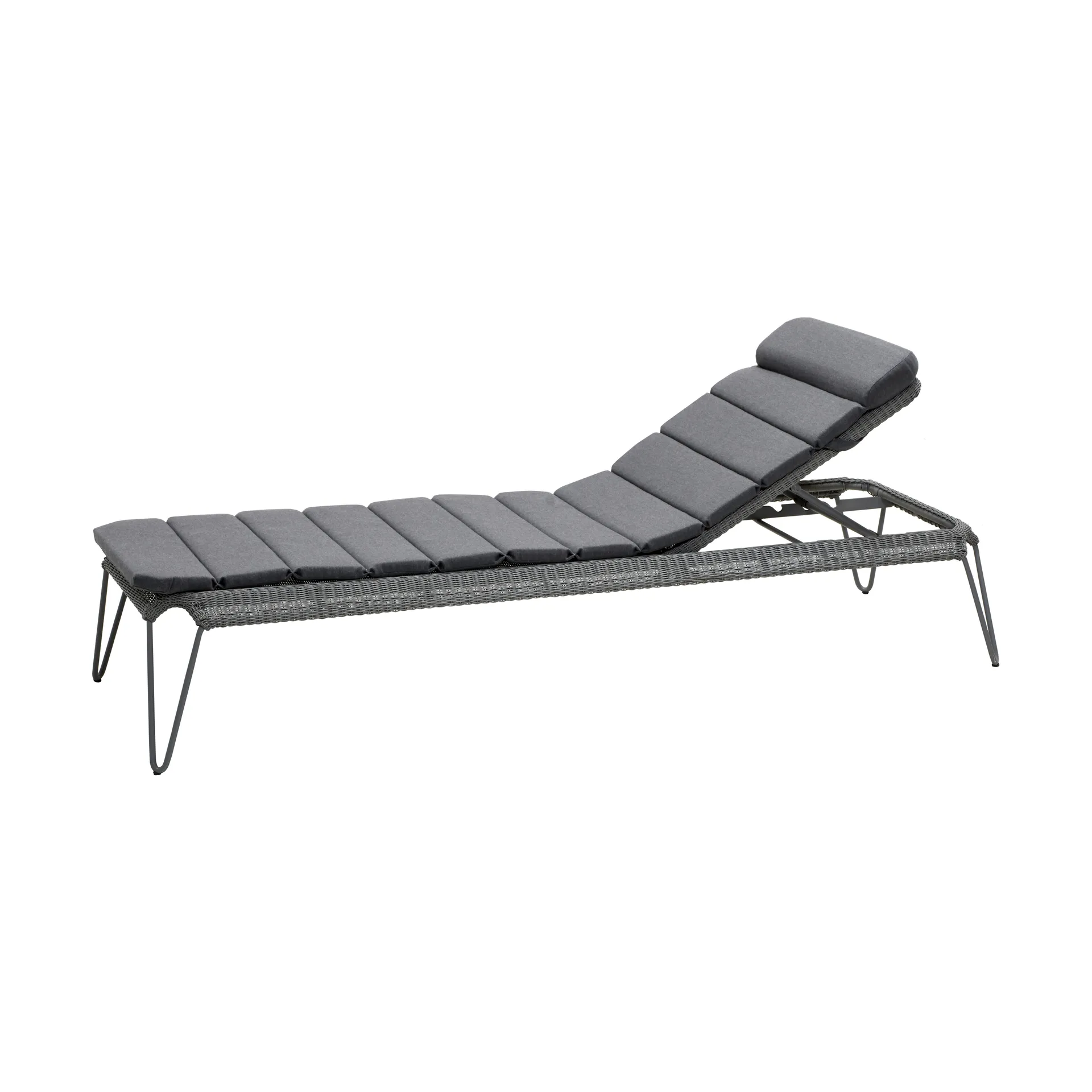 Breeze sun lounger cushion, Cane-line Natté grey Cane-line
