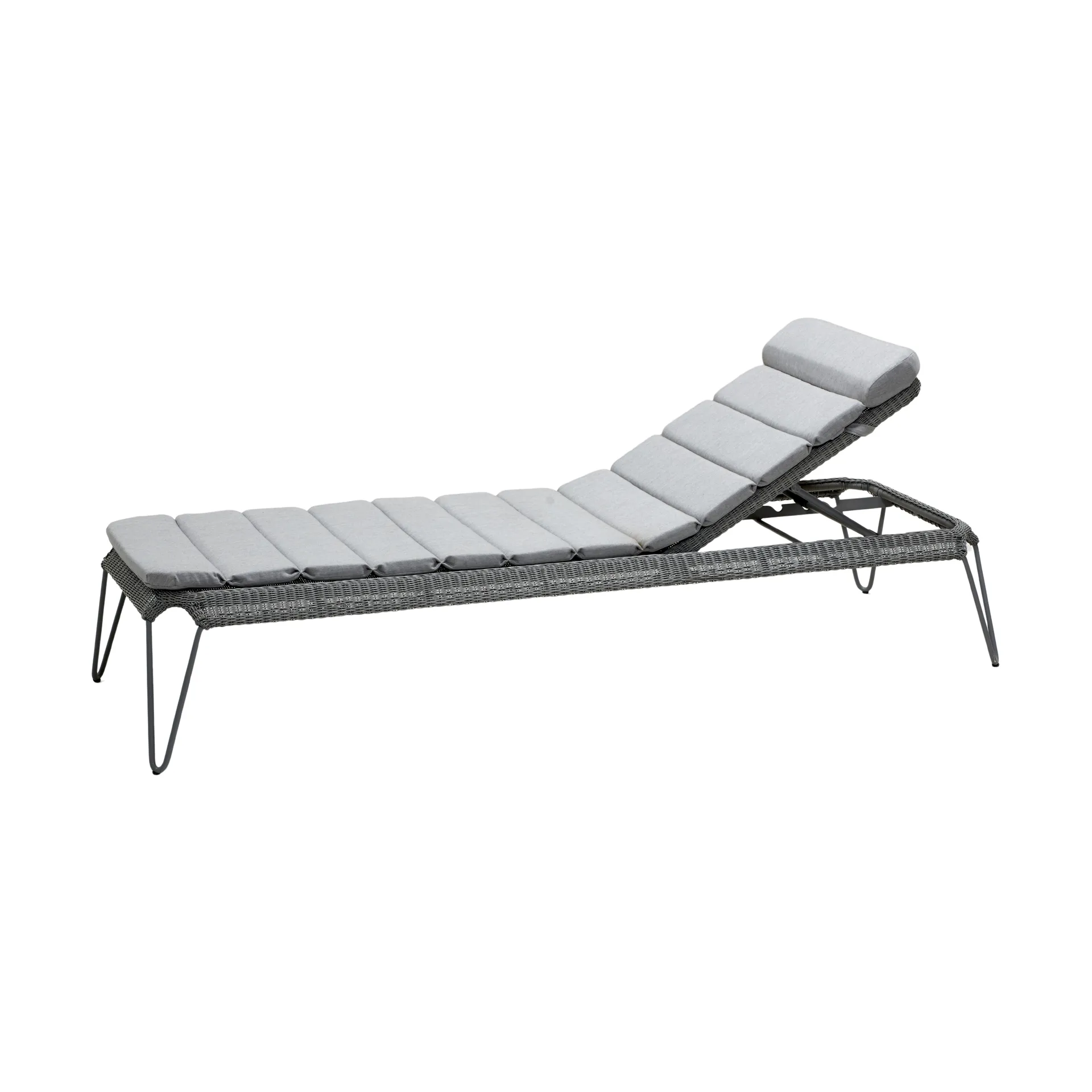 Breeze sun lounger cushion, Cane-line Natté light grey Cane-line