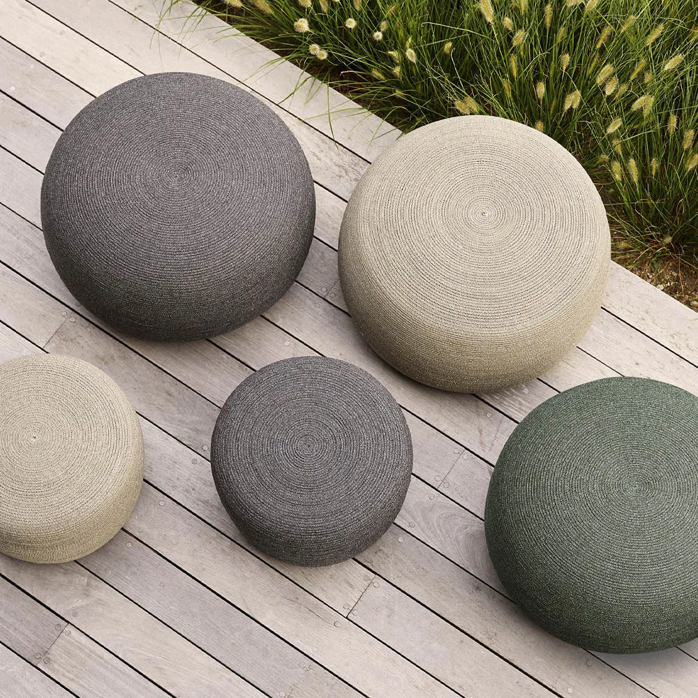 Circle footstool Ø52 cm, Dark grey Cane-line