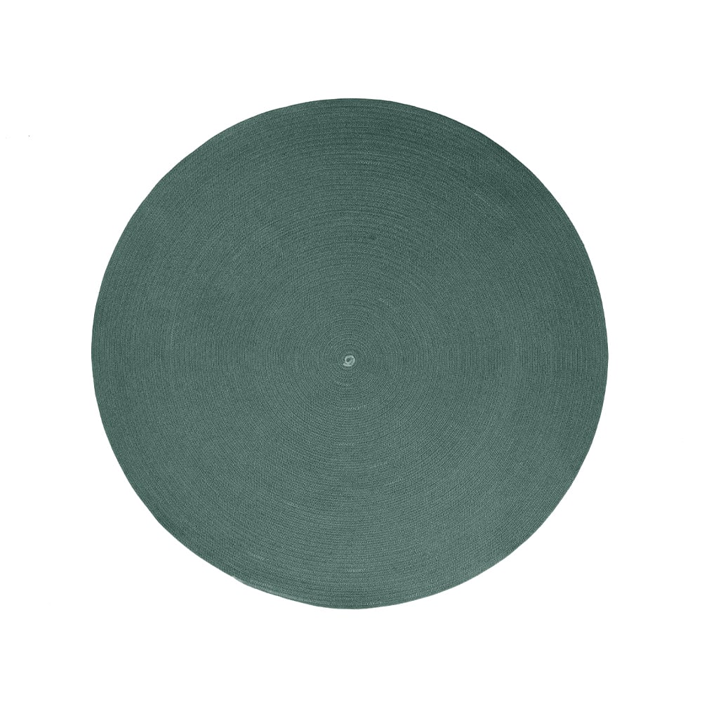 Cane-line Circle rug round Dark green, o140cm | Scandinavian Design | Plastic rugs | Green