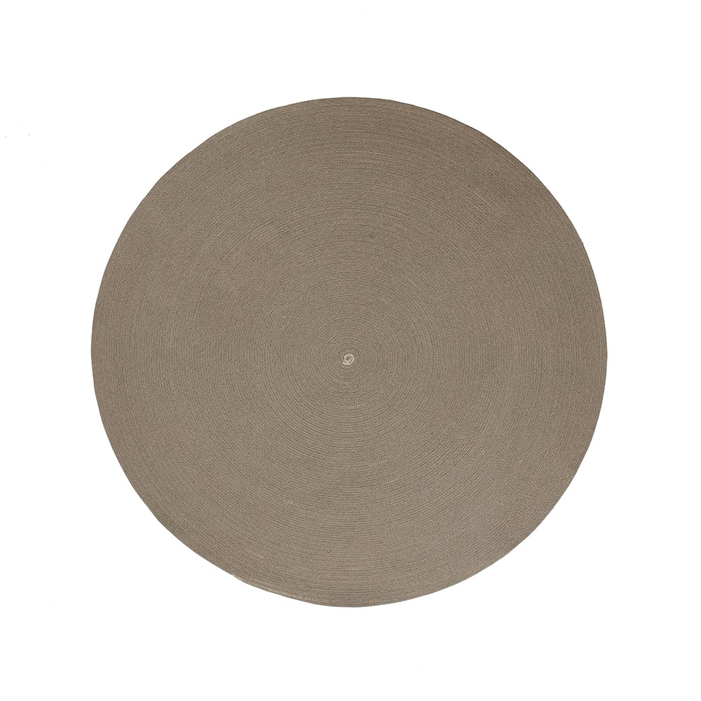 Cane-line Circle rug round Taupe, o140cm, 140 cm | Scandinavian Design | Plastic rugs | Beige