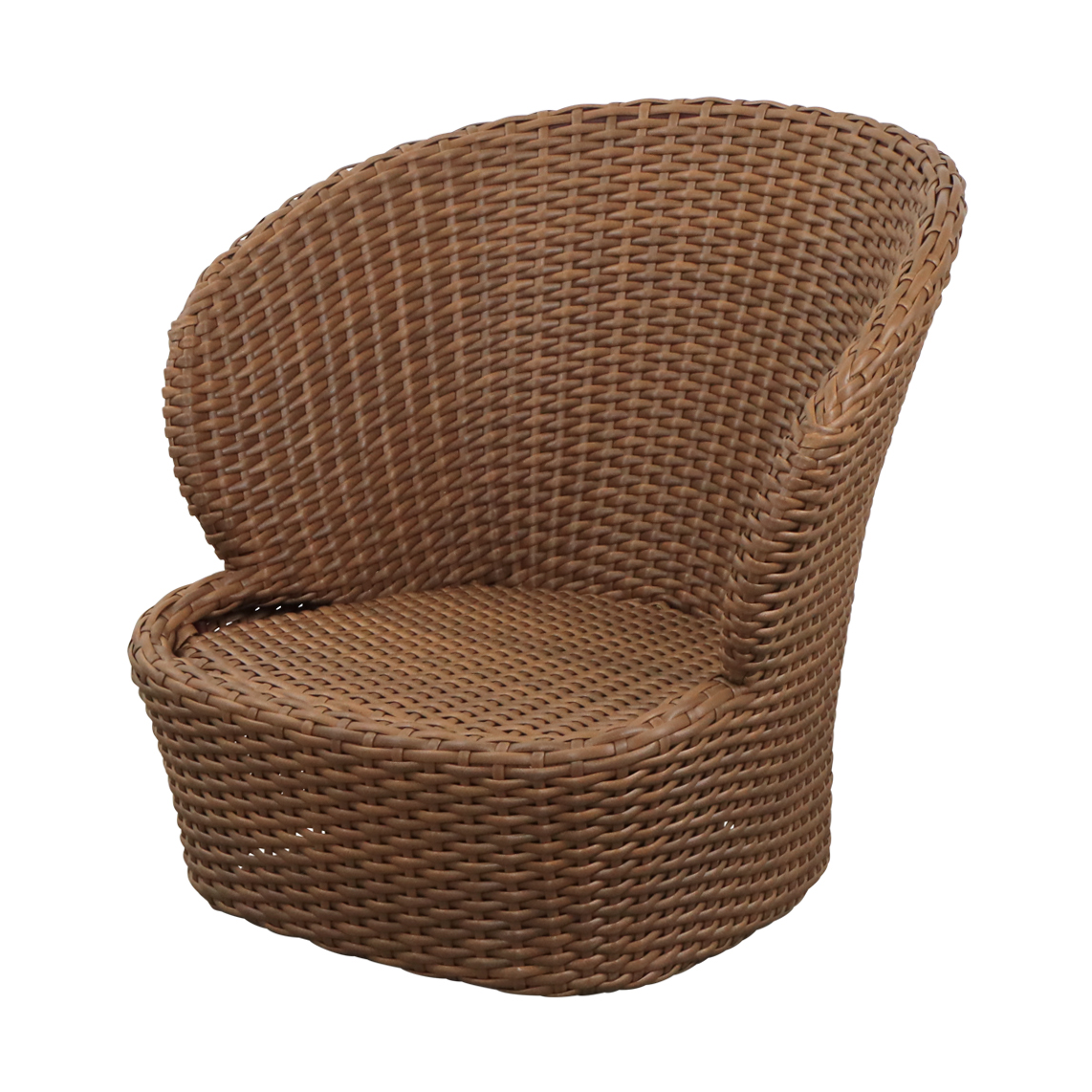 Cane-line Coast lounge chair swivel Umber brown (Flat Weave)