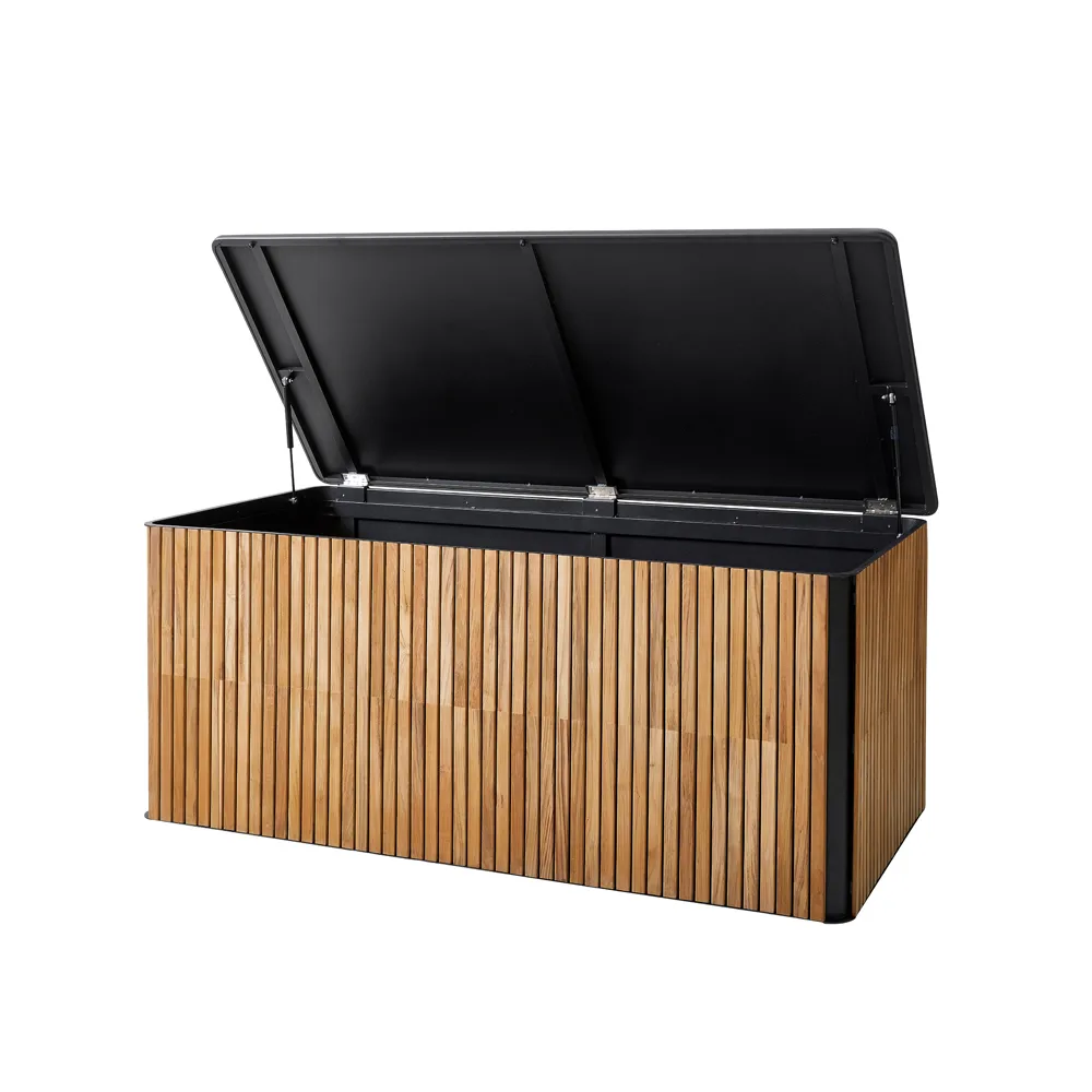Combine cushion box, Teak, lava grey, large Cane-line
