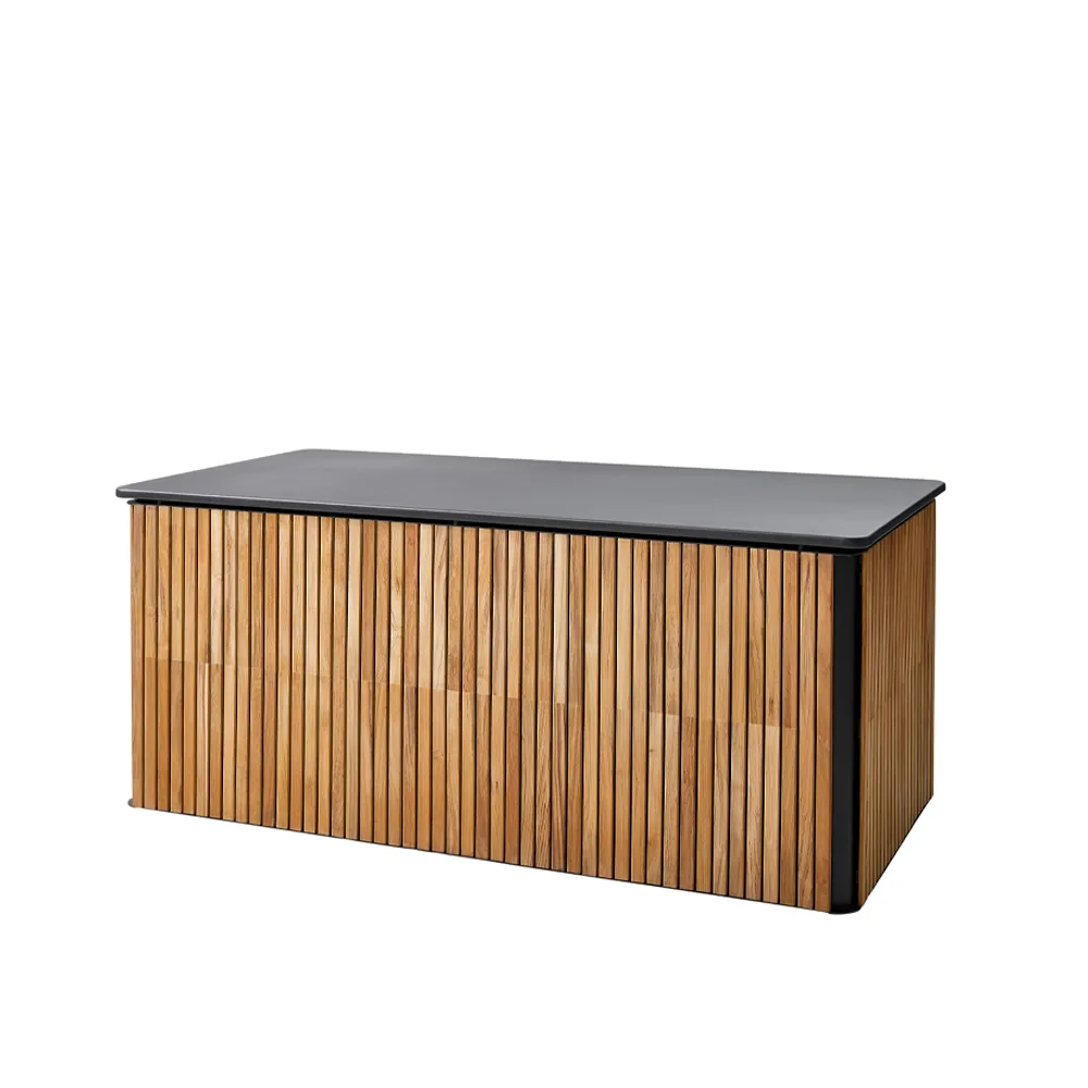 Combine cushion box, Teak, lava grey, large Cane-line