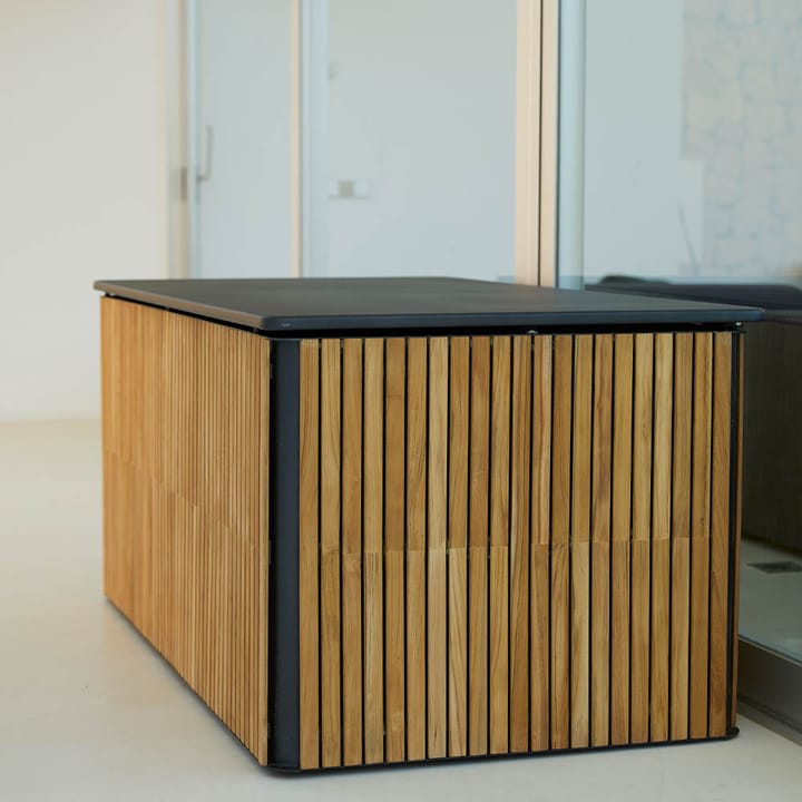 Combine cushion box, Teak, lava grey, large Cane-line