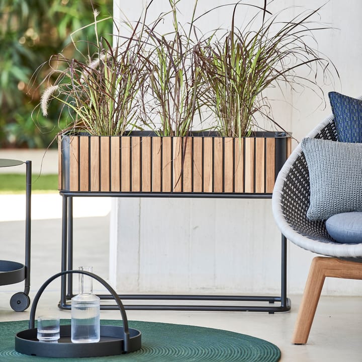 Combine plant box - Teak, lava grey - Cane-line