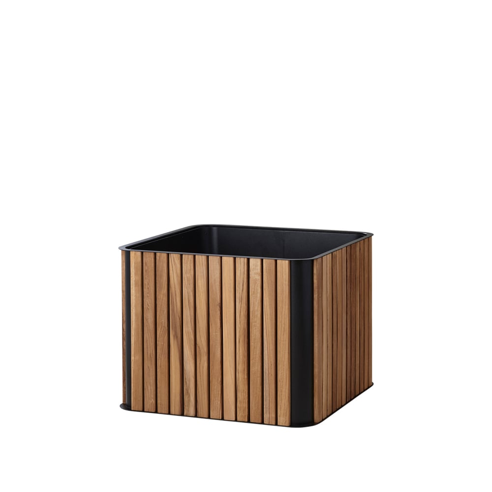Cane-line Combine plant pot Teak, lava grey | Scandinavian Design | Flower pots | Brown