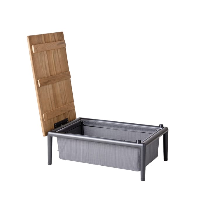 Conic box table, Grey, teak Cane-line