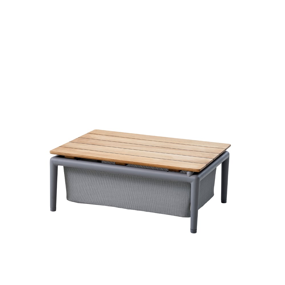 Cane-line Conic box table Light grey, teak | Scandinavian Design | Garden tables | Grey