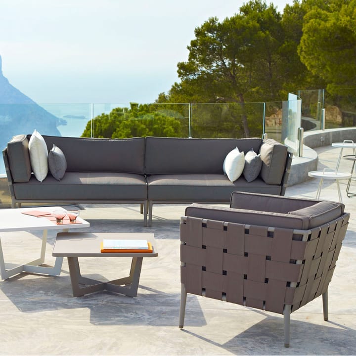 Conic lounge armchair, Grey, incl. cushions Cane-line