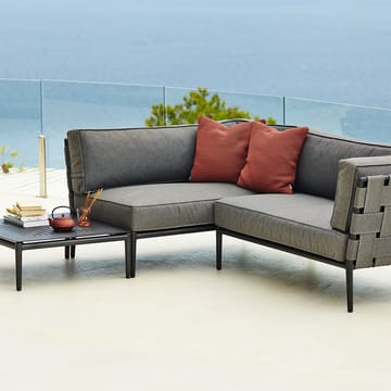 Conic modular sofa - Cane-Line airtouch grey, right, incl. cushions - Cane-line