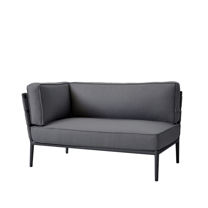Conic modular sofa - Cane-Line airtouch grey, right, incl. cushions - Cane-line