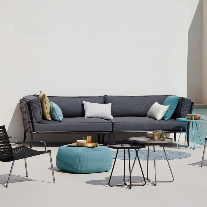 Conic modular sofa - Cane-Line airtouch grey, single, incl. cushions - Cane-line