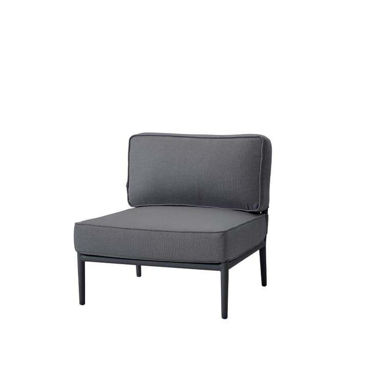 Conic modular sofa - Cane-Line airtouch grey, single, incl. cushions - Cane-line