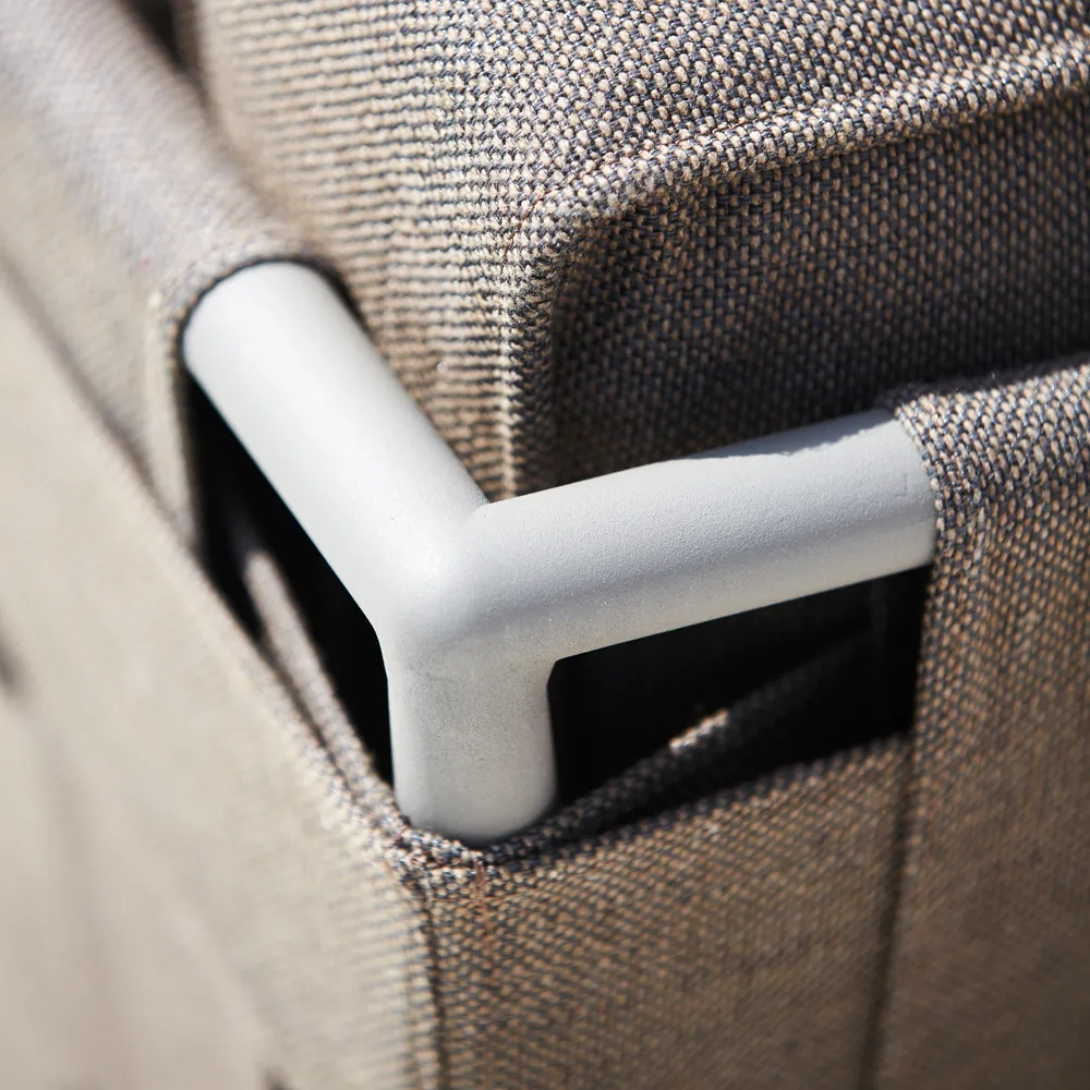 Conic modular sofa, Light grey daybed incl. cushions Cane-line