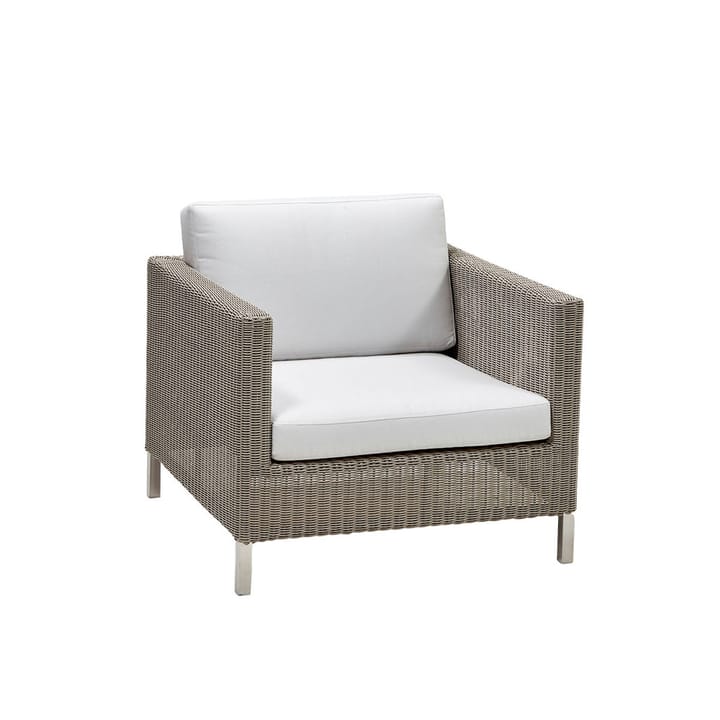 Connect armchair weave - Taupe, cushion set Cane-Line Natté white - Cane-line