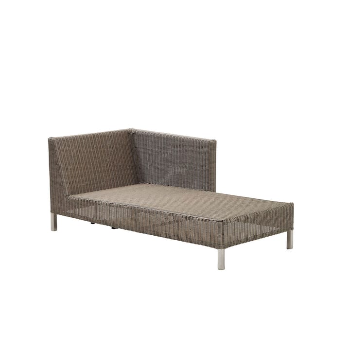 Connect chaise longue - Taupe, left - Cane-line