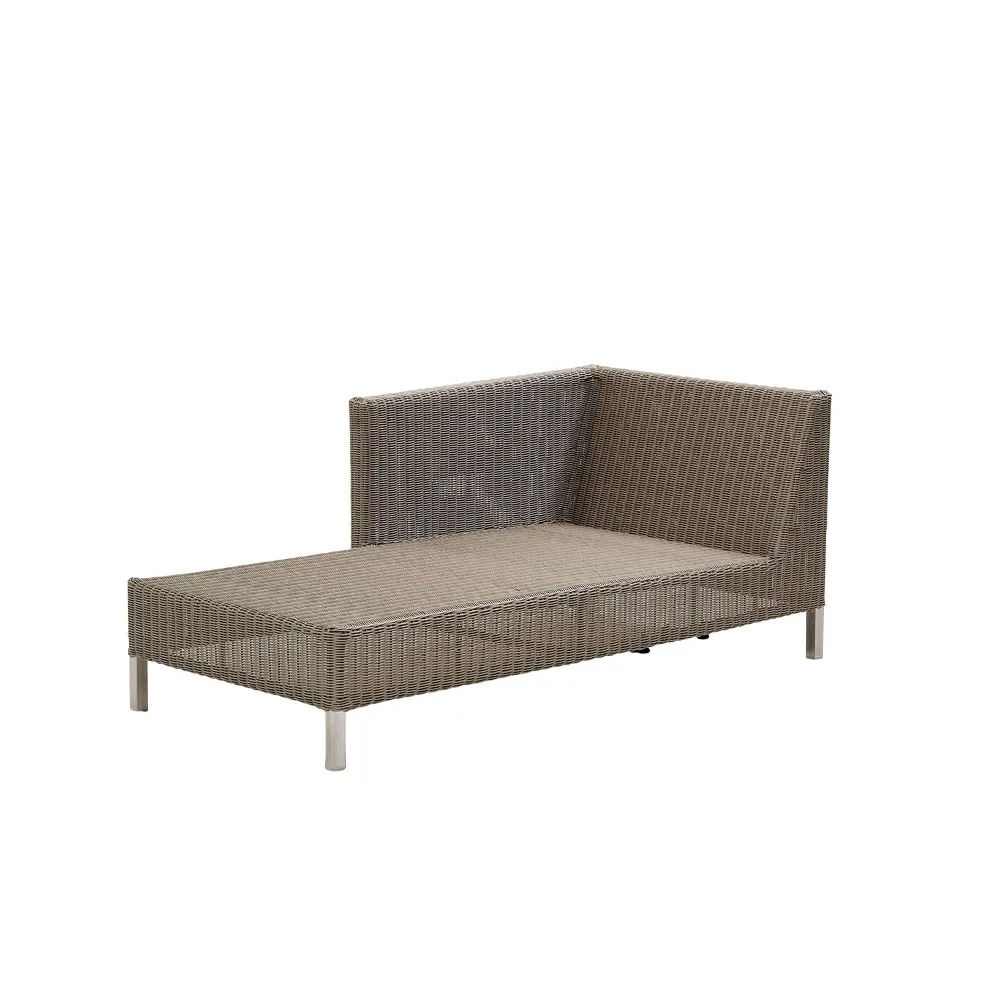 Cane-line Connect chaise longue Taupe, right | Scandinavian Design | Beige