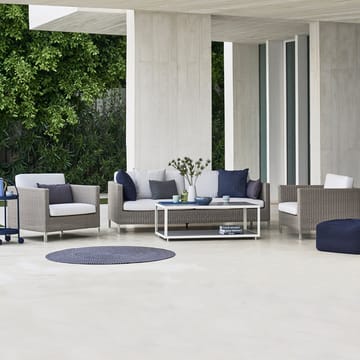 Connect sofa 3-seater - Taupe, cushion set Cane-Line Natté white - Cane-line