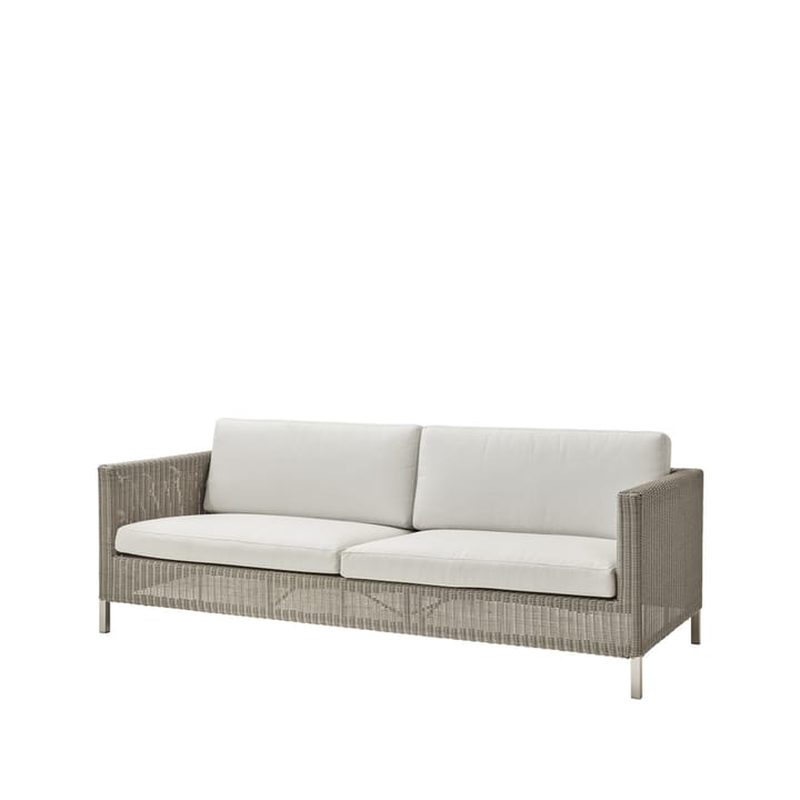 Connect sofa 3-seater - Taupe, cushion set Cane-Line Natté white - Cane-line