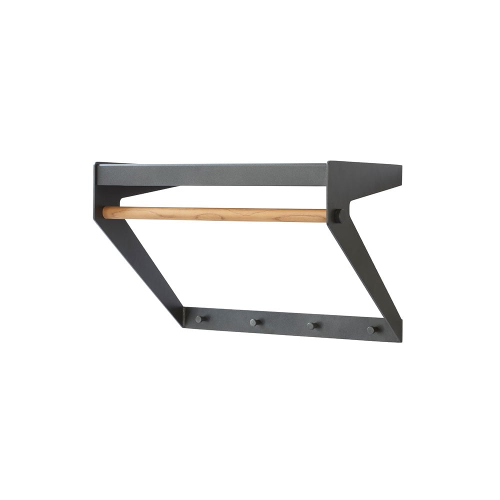 Cane-line Copenhagen City hat rack Lava grey, teak | Scandinavian Design | Hat Racks & Hat Shelves | Grey