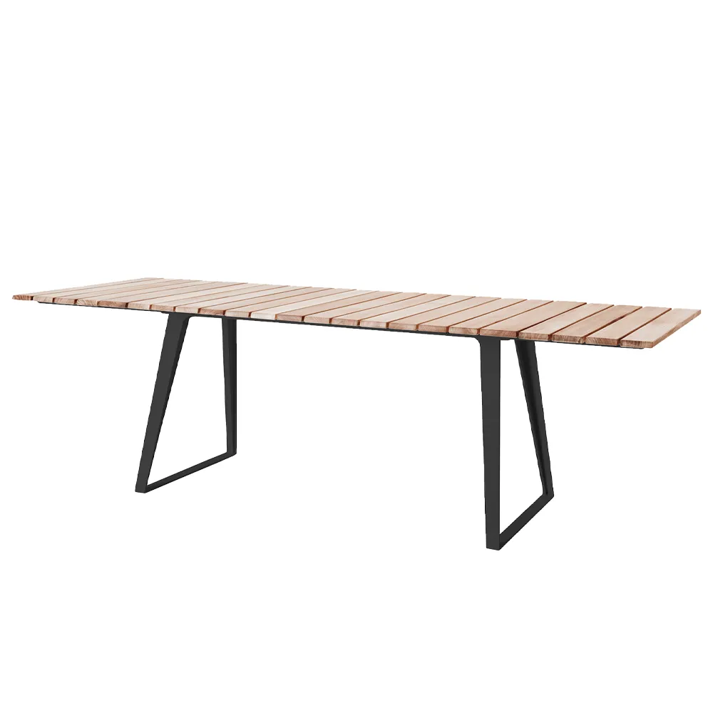 Copenhagen dining table, Teak, lava grey stand Cane-line