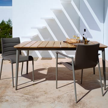 Core dining table teak 160x100x74 cm - Lava grey stand - Cane-line
